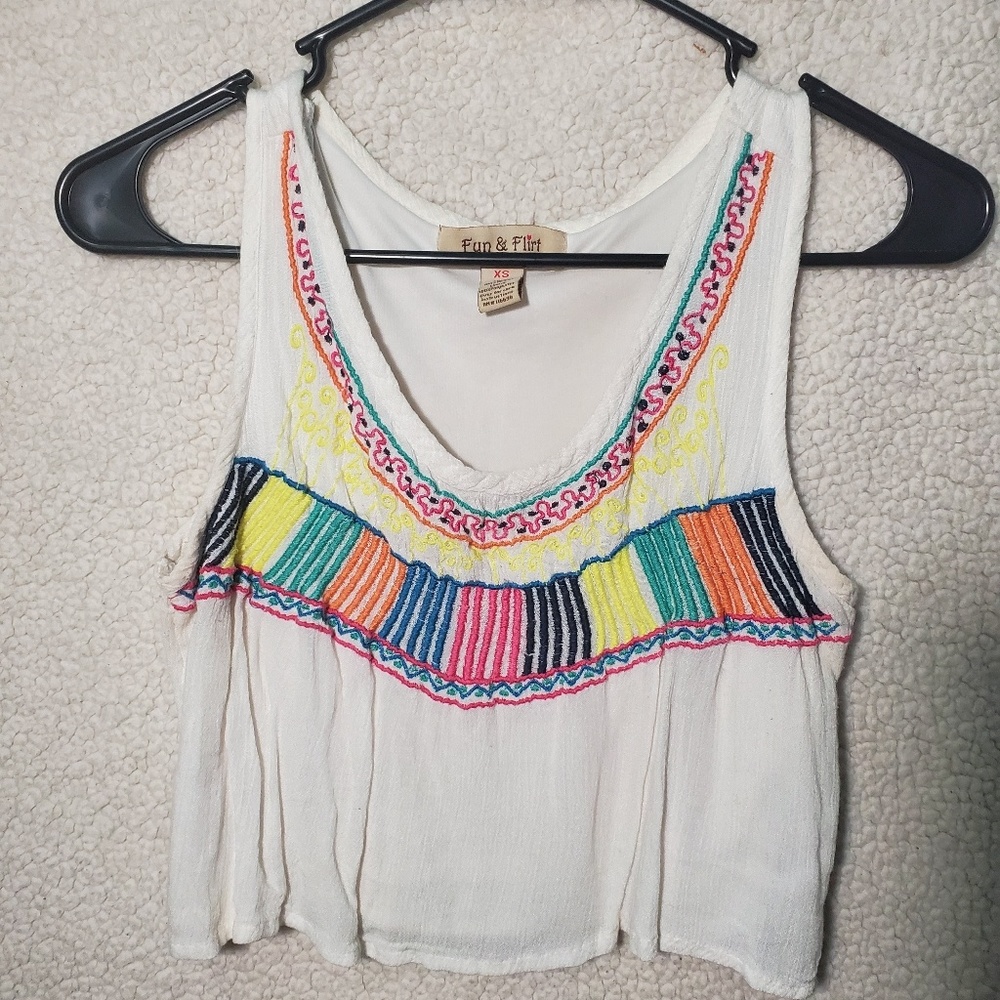 White crop top